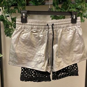 FOREVER 21 silver shorts/meshed